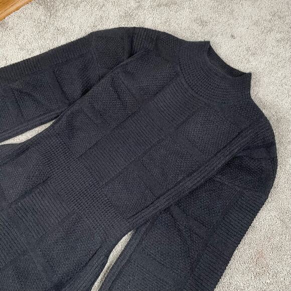 Area Stars Open Back Knit Sweater Dress Black Size M Long Sleeve Mock Neck - Picture 5 of 15